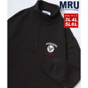 マルカワ MARUKAWA 別注【MRU/エムアールユー】大きいサイズ 3L 4L 5L 6L 裏起毛ハーフジップスウェットトレーナー 暖かい 襟付き トップス カジュアル (柄8)(4)