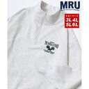 マルカワ MARUKAWA 別注【MRU/エムアールユー】大きいサイズ 3L 4L 5L 6L 裏起毛ハーフジップスウェットトレーナー 暖かい 襟付き トップス カジュアル (柄6)(4)