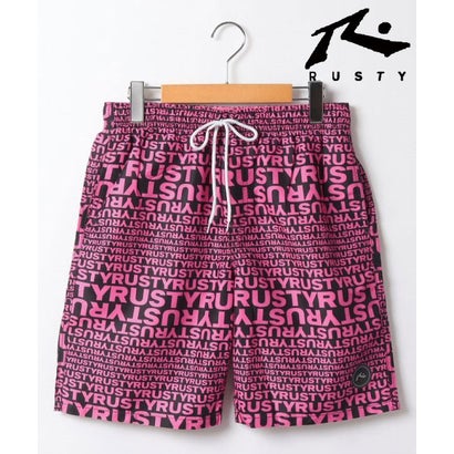 マルカワ MARUKAWA 【RUSTY】ラスティ 総柄 インナー付き 海水パンツ 水着 メンズ 海パン 海 プール 海水浴 アウトドア レジャー【返品不可商品】 (ピンク)
