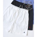 ラザル Lazar 【Lazar】BEVERLY HILLS POLO CLUB/ビバリーヒルズポロクラブ ツイル ショートパンツ オーバーサイズ /レディース...