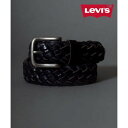 シトリー SITRY 【SITRY】【Levi's】35mmメッシュレザーベルト 革 メンズ レディース ベルト 編込み (ネイビー)