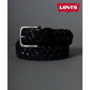 シトリー SITRY 【SITRY】【Levi's】35mmメッシュレザーベルト 革 メンズ レディース ベルト 編込み (ブラック)