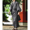 シトリー SITRY 【SITRY】しじら織り 浴衣 4点セット(浴衣+ワンタッチ帯+腰紐+巾着) メンズ 紳士 浴衣 祭り 花火 行楽 夏休み (ミディアムグレー)