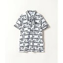 フィラ ゴルフ FILA GOLF 【ゴルフ】遮熱バーチカルメッシュ タイポ柄 ボウタイ付き半袖シャツ レディース (WT)(4)
