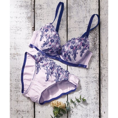 ユナウ YU'NOW モテ谷間の大人sweetブラ＆ショーツ 【返品不可商品】 （パープル）