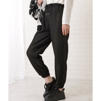 レースレディース Lace Ladies 裾ゴムワッフルイージーパンツ （ブラック）(4)