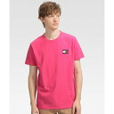 トミージーンズ TOMMY JEANS ロゴワッペンTシャツ (ピンク)