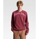 トミージーンズ TOMMY JEANS TJMリラックスグランジアーチクルーネックプルオーバー (レッド系)