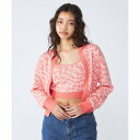 トミージーンズ TOMMY JEANS ロゴジャカードツインセット (コーラル)