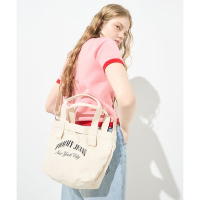 トミージーンズ TOMMY JEANS ホットサマーミニトートバッグ (アイボリー)