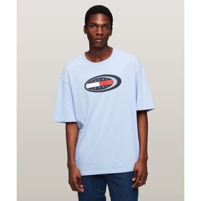 トミージーンズ TOMMY JEANS オーバーサイズアーカイブボードスポーツTシャツ (ライトブルー)