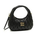 ミュウミュウ Miu Miu ミュウミュウ ハンドバッグ ショルダーバッグ ワンダーマテラッセ ホーボーバッグ ミニバッグ ブラック レディース MIU MIU 5BC125 N88 F00 (-)