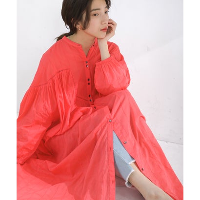 ブージュルード Bou Jeloud インド綿ボイルワンピース (PINK)