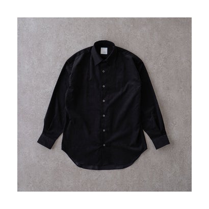 ブリックアンドサンズ BRICK & SONS コーデュロイ リラックスワイドカラーヨークシャツ<ブラック> (ブラック)