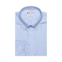 トーキョーシャツ TOKYO SHIRTS 【国産しゃれシャツ】 ボタンダウン 長袖 形態安定 綿100% ツイル織り (ブルー)