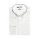 トーキョーシャツ TOKYO SHIRTS 【国産しゃれシャツ】 ボタンダウン 長袖 形態安定 綿100% ヘリンボーン織り (シロ)