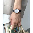 スリーフォータイム Three Four Time 薄型シンプル合皮ウォッチ (ネイビー)