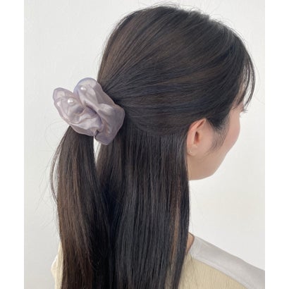 スリーフォータイム Three Four Time パール×チュールシュシュ （グレー）