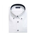 トーキョーシャツ TOKYO SHIRTS 【大きいサイズ】 ボタンダウン 半袖 形態安定 ニットシャツ (ホワイト)