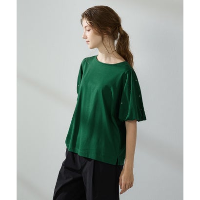 ルスークホリデー LE SOUK HOLIDAY 【接触冷感】バルーンスリーブTシャツ （グリーン）