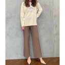 エイミーイストワール eimy istoire シンプルニットパンツ (ブラウン)
