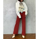エイミーイストワール eimy istoire シンプルニットパンツ (BORDEAUX)
