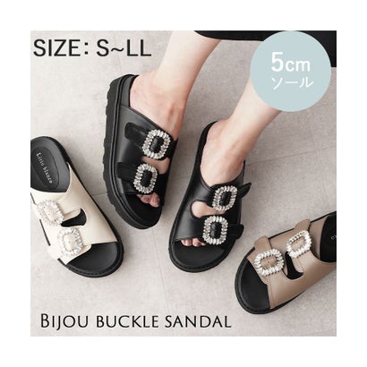 リリオブランコ Lirio blanco サンダル 厚底サンダル レディース ダブルベルトサンダル ビジュー 歩き..