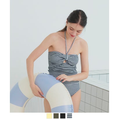 ティティベイト titivate リボン付フロントツイストビキニ/水着【返品不可商品】 (ギンガム)