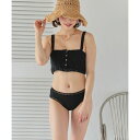 シードレス SEA DRESS フロントボタンクロシェビキニ/水着【返品不可商品】 (ブラック)
