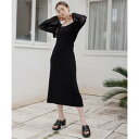 エイミーイストワール eimy istoire クロシェカーデセットノースリワンピース (BLACK)(4)