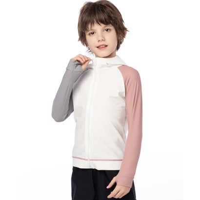 テディショップ Teddyshop キッズ フード付きフロントジップ長袖ラッシュガード （...