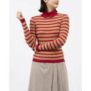 リナシメント RINASCIMENTO プレートタートルボーダーリブニットTOPS (var.Magenta)
