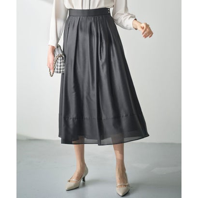 any SiS 【洗える】シアーチンツタック スカート （ブラック）のサムネイル