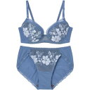 ウイング Wing ウイング WEB限定 ブラ&ショーツセット(B〜D)【返品不可商品】 (チャコールグレー)