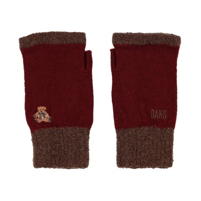 ダックス DAKS 婦人 ニット手袋 指なし (ワイン)