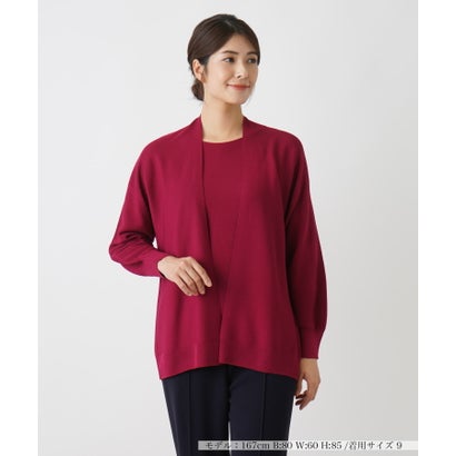 レリアン Leilian トッパーカーディガン （レッド系）