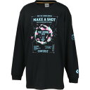 コンバース CONVERSE CONVERSE コンバース バスケット Jr.プリントロングスリーブシャツ ジュニア キッズ (ブラック/ターコイズ)(4)