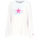 コンバース CONVERSE CONVERSE コンバース バスケット ガールズプリントロングスリーブシャツ レディース (ホワイト)(4)