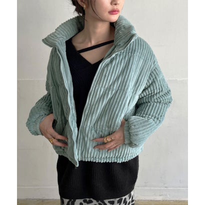 ジュエローブ Jewelobe コーデュロイ中綿ブルゾン （ブルー）