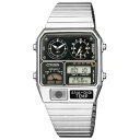 シチズンレコードレーベル CITIZEN COLLECTION RECORD LABEL RECORDLABELアナデジテンプ特定店取扱いモデルJG2101ー78E (シルバー)(2)
