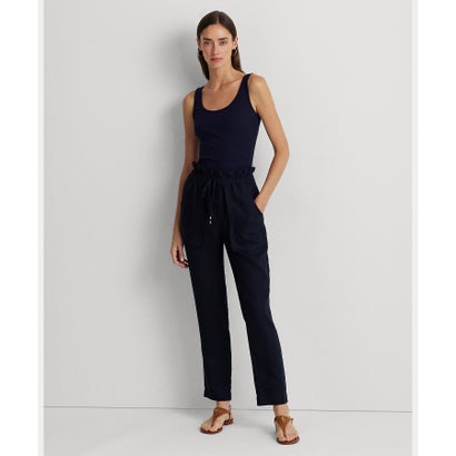 ローレン ラルフ ローレン LAUREN RALPH LAUREN リネン アンクル パンツ （410ネイビー）