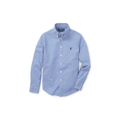 ポロ ラルフ ローレン POLO RALPH LAUREN (ボーイズ 8才〜20才)ギンガム コットン ポプリン シャツ (400ブルー)