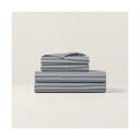 ラルフ ローレン ホーム RALPH LAUREN HOME オーガニック コットン シャーティング ストライプ ボックスシーツ/クイーンサイズ (001ブラッ...