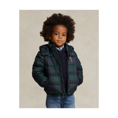 ポロ ラルフ ローレン POLO RALPH LAUREN (ボーイズ 2才〜7才)Polo ベア プラッド ダウン フーデッド ジャケット (300グリーン)