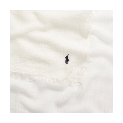 ポロ ラルフ ローレン POLO RALPH LAUREN フリンジ クリンクル スカーフ （101ナチュラル）