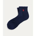 ポロ ラルフ ローレン POLO RALPH LAUREN コットンブレンド クォータークルー ソックス (410ネイビー)