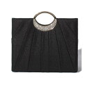 フォルムフォルマ form forma 【結婚式・卒入学・お呼ばれ対応】ビジューハンドルパーティーバッグ (黒)