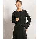 フォルムフォルマ form forma 【洗える】【喪服】ノーカラージャケット&ボウタイ風セミフレアワンピース /レディース/ブラックフォーマル/卒業式(卒園式...