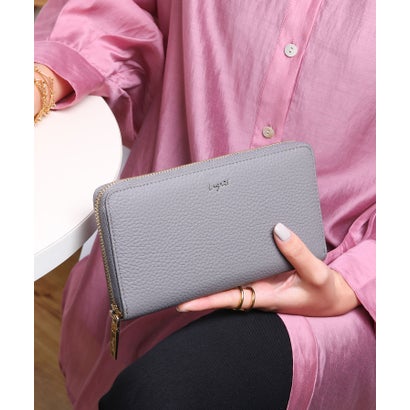 アングリッド Ungrid 牛革ラウンドZIP長財布 (GRY) アングリッド Ungrid 牛革ラウンドZIP長財布 (GRY)