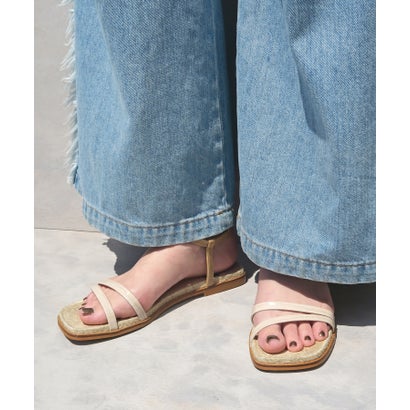 エスメラルダ インポート Esmeralda import 【gaimo/ガイモ】ストラップフラットサンダル （ベージュ）